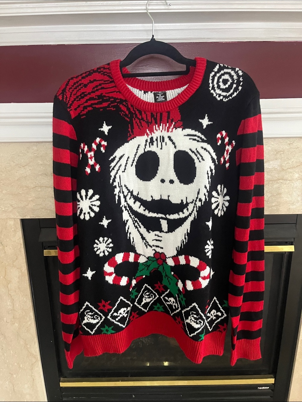 Nightmare before Christmas Crewneck Sweater with Jack Skellington Graphic XL